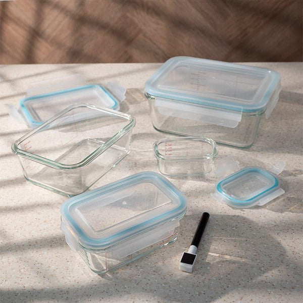 Tiffin Box & Storage Box - Fisara Transparent Storage Container - Set Of Four