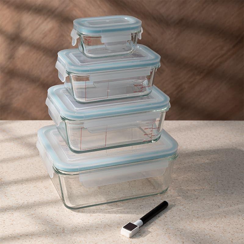 Tiffin Box & Storage Box - Fisara Transparent Storage Container - Set Of Four