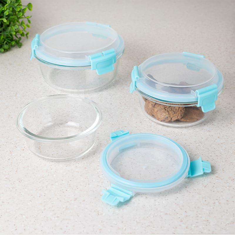 Tiffin Box & Storage Box - Flavour Tight Round Lunch Box - Aqua