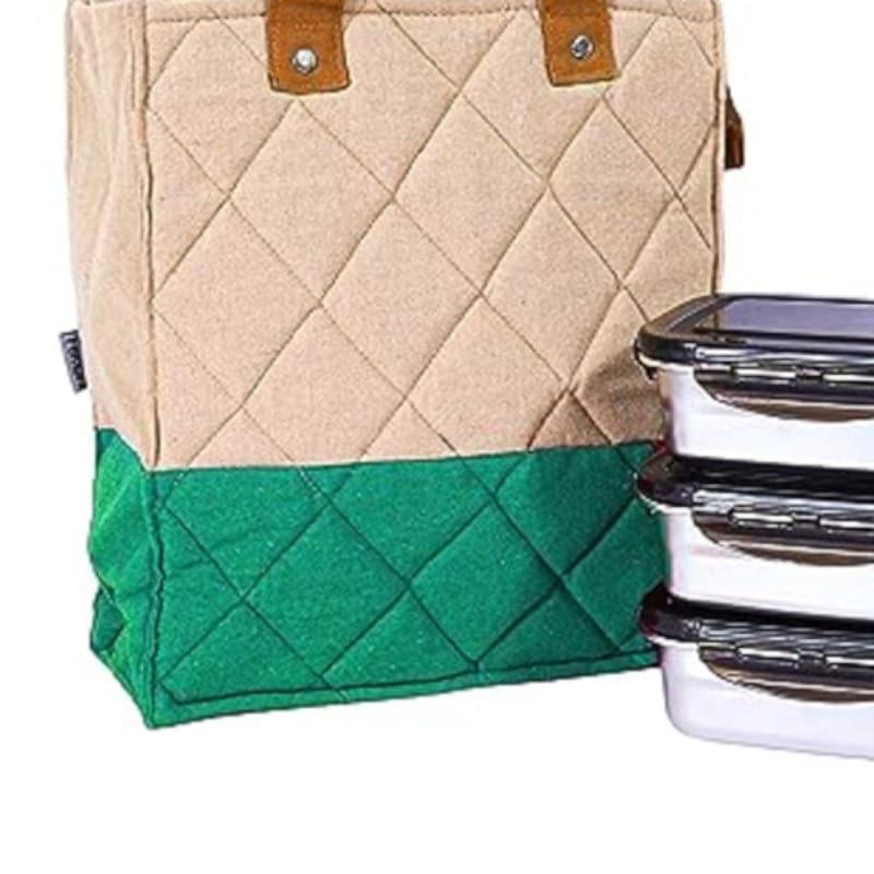 Tiffin Box & Storage Box - Foodie Pack Lunch Combo (Green) - Set Of Four