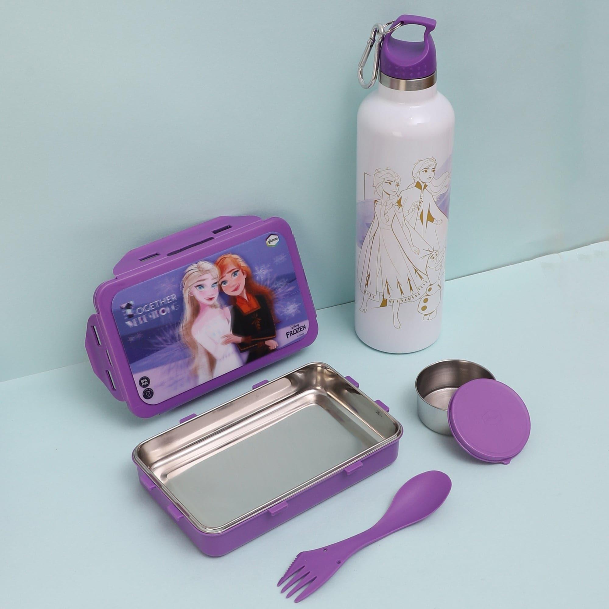 Buy Frozen Belle Lunch Box 700 ML With 600 ML Water Bottle - Two Piece Set Tiffins & Lunch Box from Vaaree