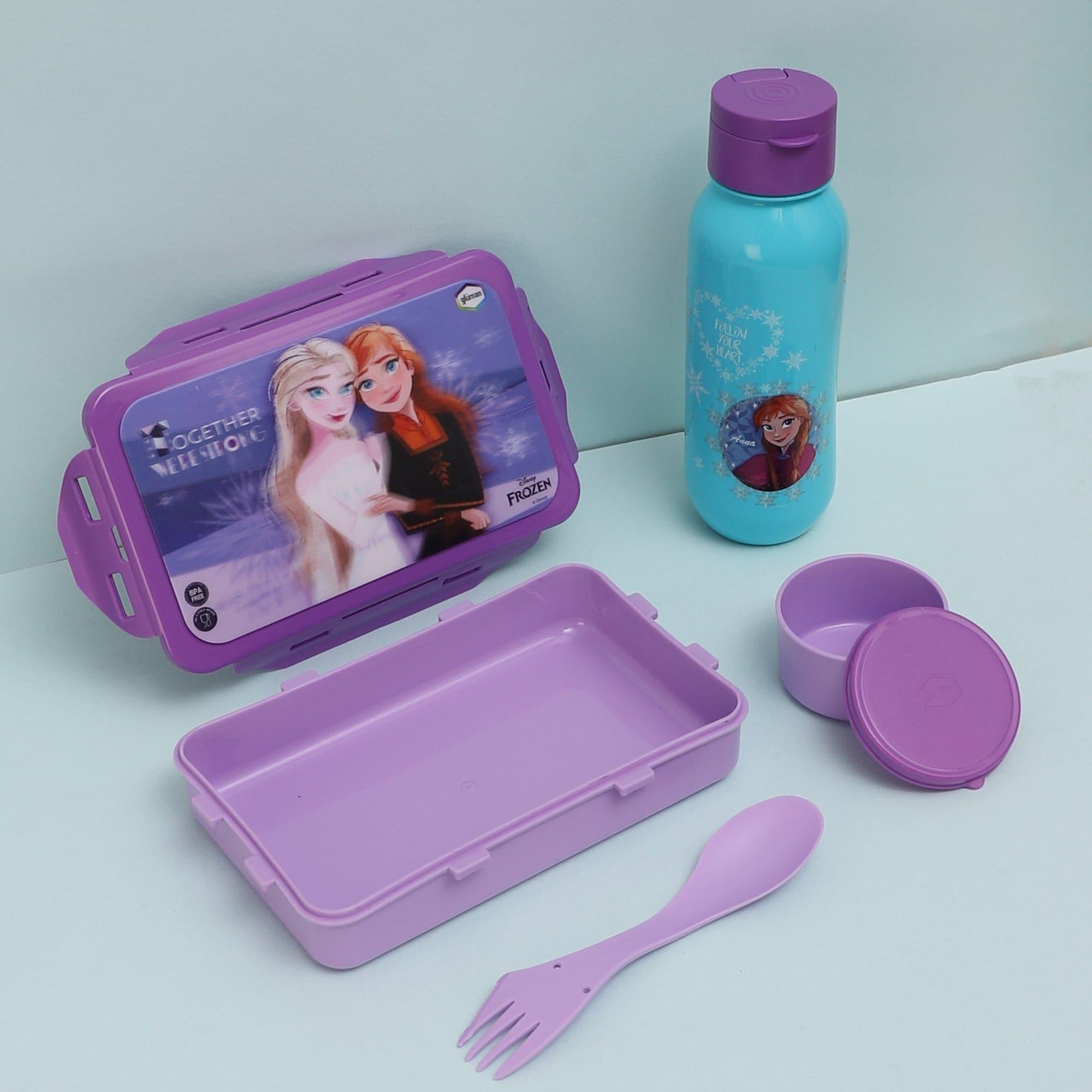 Buy Frozen Princesses Lunch Box 700 ML With 600 ML Water Bottle - Two Piece Set Tiffins & Lunch Box from Vaaree