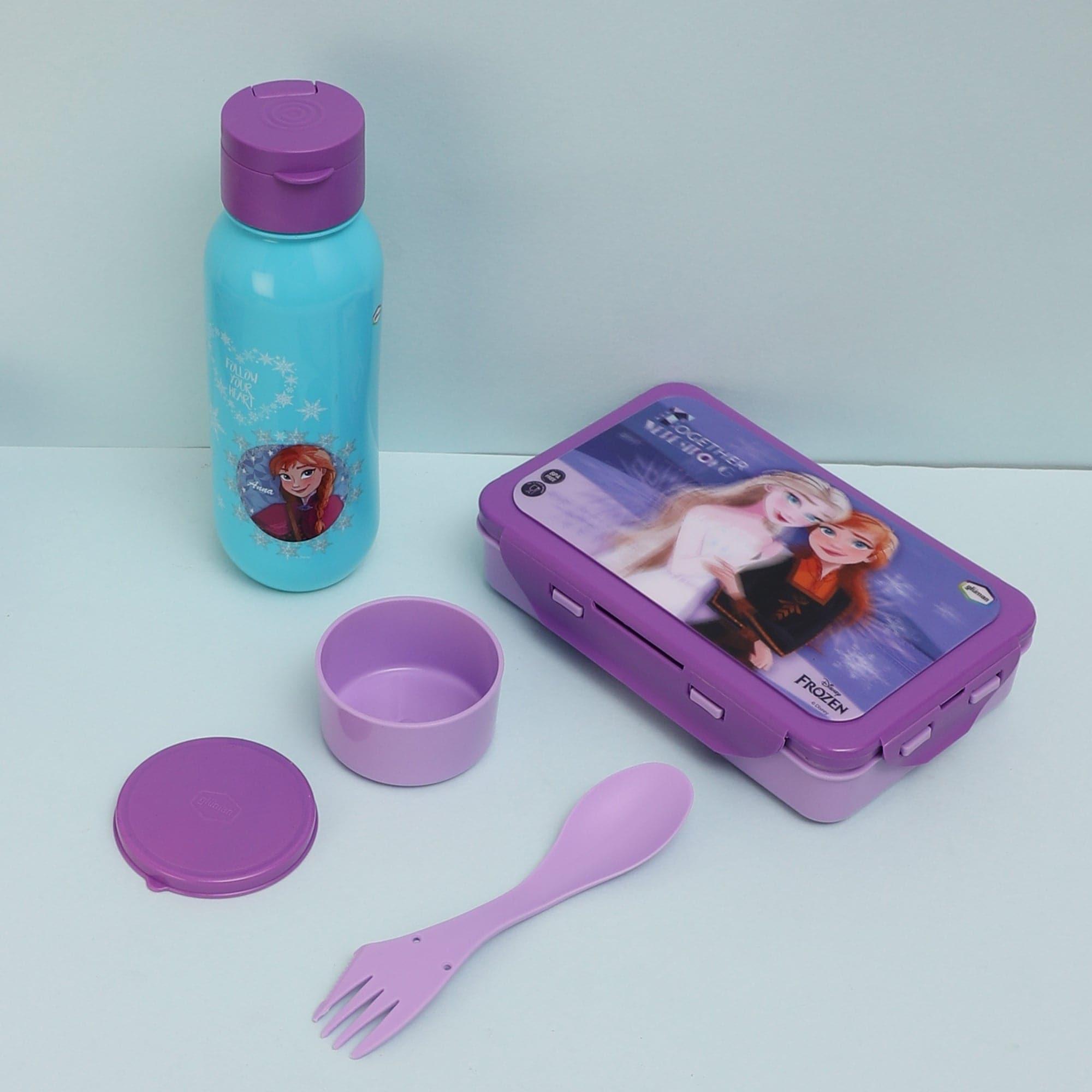 Buy Frozen Princesses Lunch Box 700 ML With 600 ML Water Bottle - Two Piece Set Tiffins & Lunch Box from Vaaree