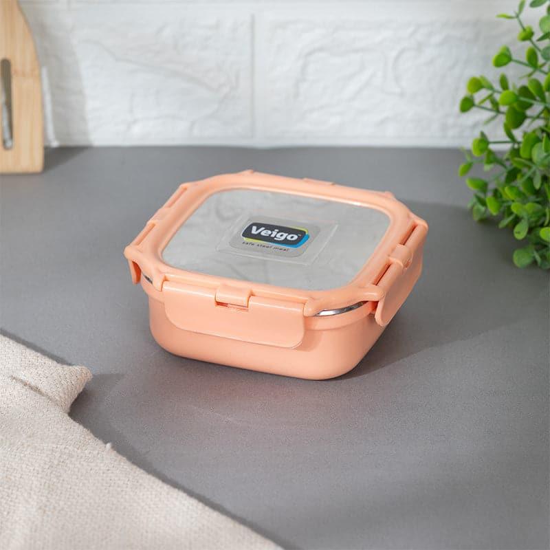 Tiffin Box & Storage Box - Happy Heat Insulated Lunch Box (Peach) - 330 ML