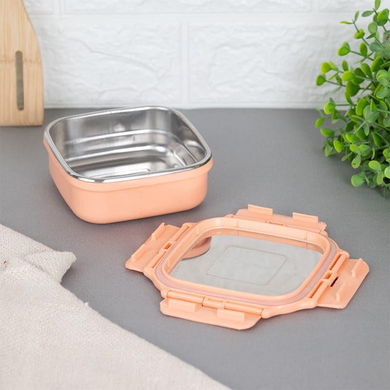 Tiffin Box & Storage Box - Happy Heat Insulated Lunch Box (Peach) - 330 ML