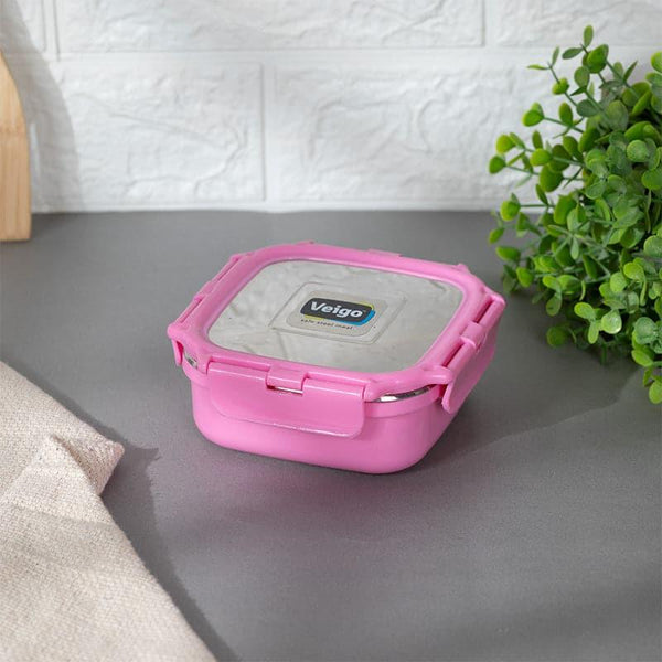 Tiffin Box & Storage Box - Happy Heat Insulated Lunch Box (Pink) - 330 ML