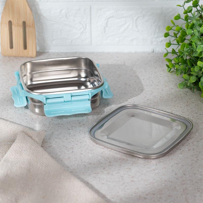 Tiffin Box & Storage Box - Hotserve Stainless Steel Lunch Box (Cyan) - 450 ML