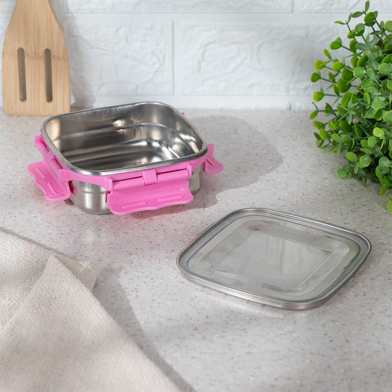 Tiffin Box & Storage Box - Hotserve Stainless Steel Lunch Box (Pink) - 450 ML