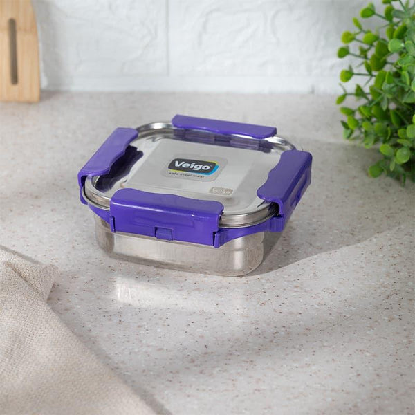 Tiffin Box & Storage Box - Hotserve Stainless Steel Lunch Box (Violet) - 450 ML