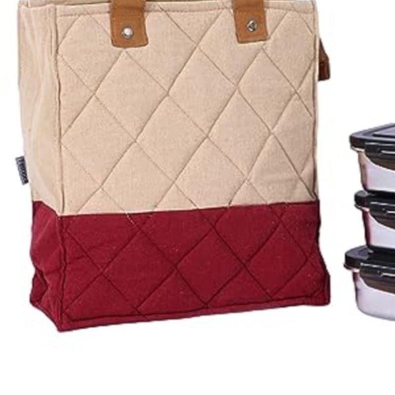 Tiffin Box & Storage Box - Hunger Pack Lunch Combo (Red) - Set Of Four