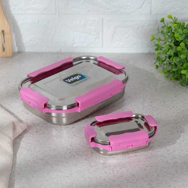 Buy Ligo Pink Lunch Box (950/200 ML) - Two Piece Set Tiffin Box & Storage Box from Vaaree