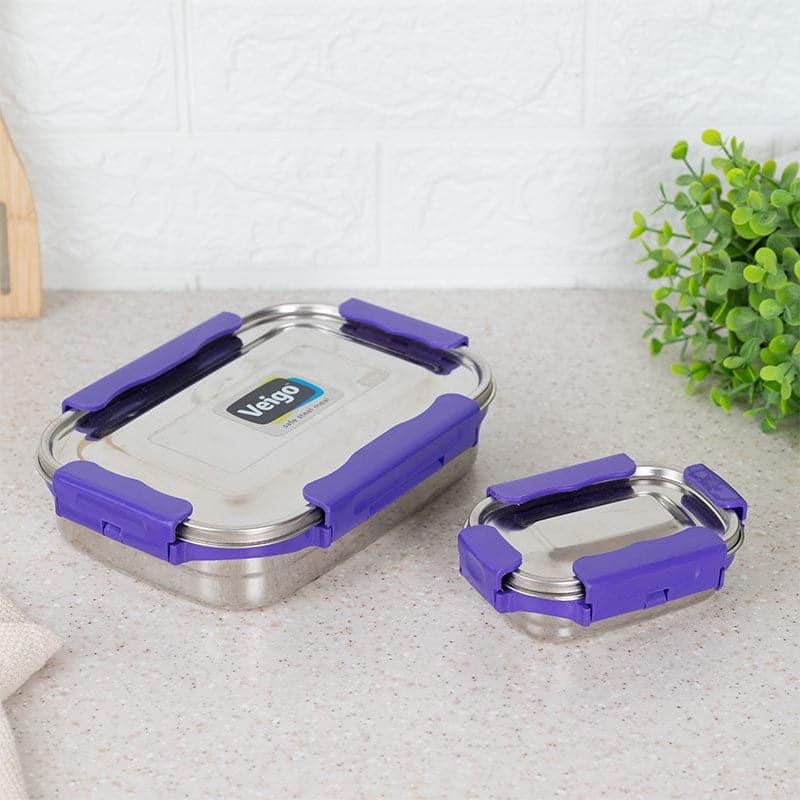 Buy Ligo Violet Lunch Box (950/200 ML) - Two Piece Set Tiffin Box & Storage Box from Vaaree