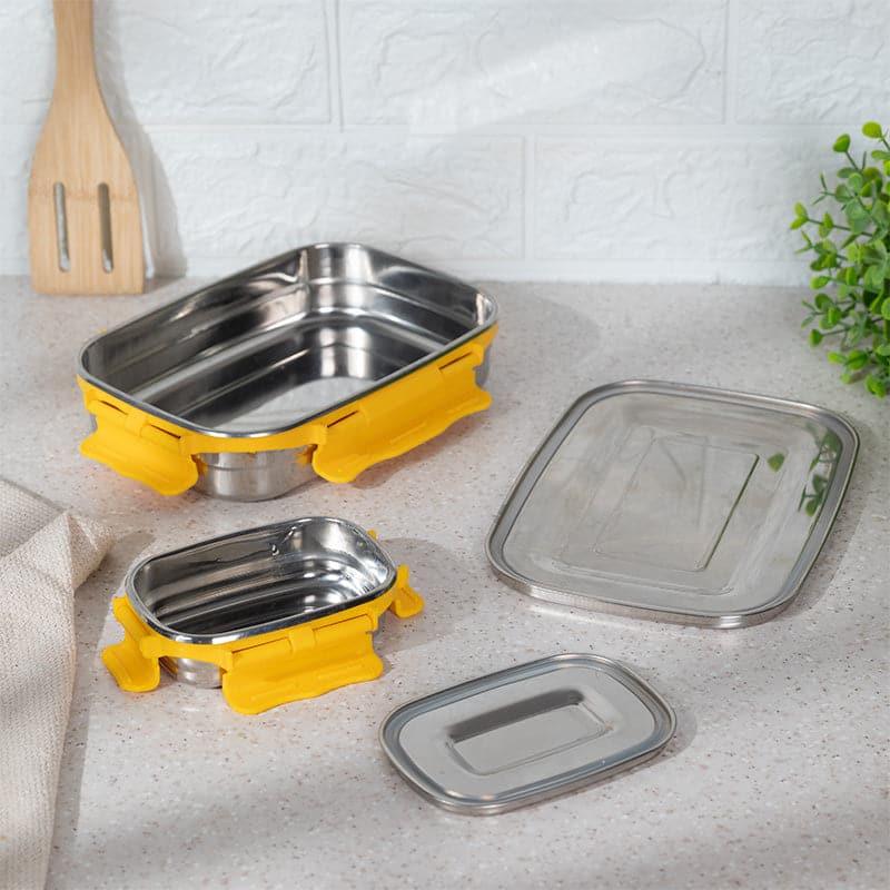 Buy Ligo Yellow Lunch Box (950/200 ML) - Two Piece Set Tiffin Box & Storage Box from Vaaree