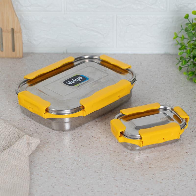 Buy Ligo Yellow Lunch Box (950/200 ML) - Two Piece Set Tiffin Box & Storage Box from Vaaree