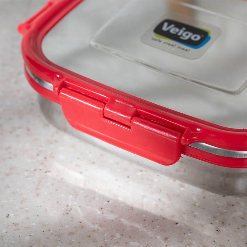 Tiffin Box & Storage Box - Maxo Munch Airtight Lunch Box (Red) - 630 ML