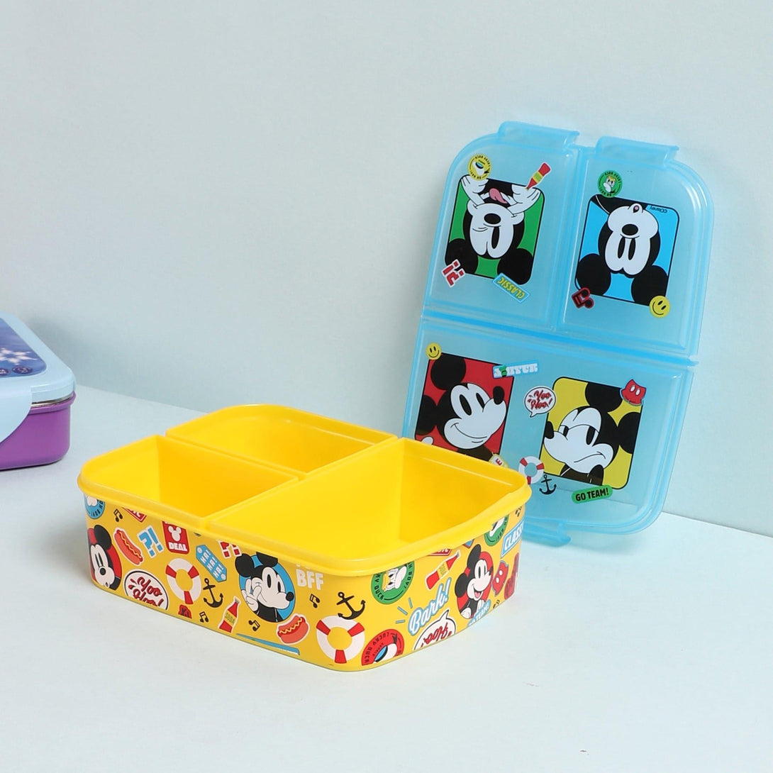 Tiffin Box & Storage Box - Mickey Clubhouse Lunch Box With Compartments - 390 ML