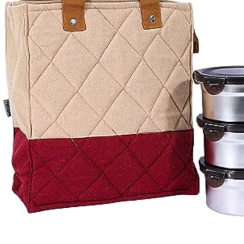 Tiffin Box & Storage Box - Munch Mate Lunch Combo (Red) - Set Of Four