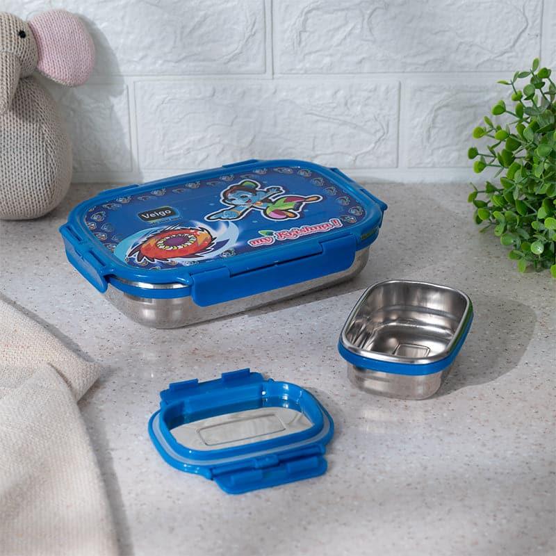 Buy Naughty Kanha Blue Lunch Box (950/180 ML) - Two Piece Set Tiffin Box & Storage Box from Vaaree