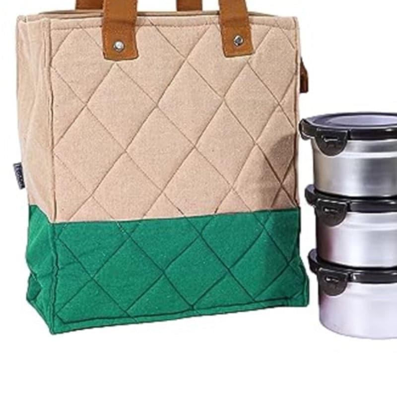 Tiffin Box & Storage Box - Nibble Pack Lunch Combo (Green) - Set Of Four