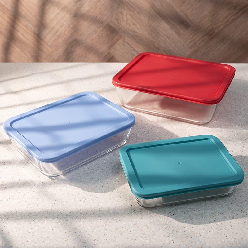 Tiffin Box & Storage Box - Potsa Nidora Transparent Storage Container - Set Of Three