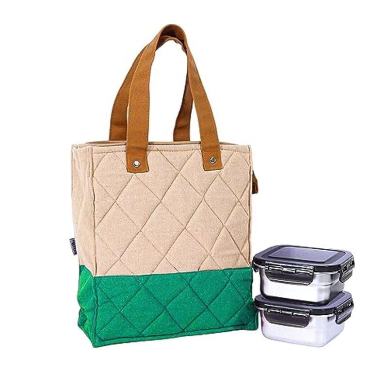 Tiffin Box & Storage Box - Savor Stack Lunch Combo (Green) - Set Of Three