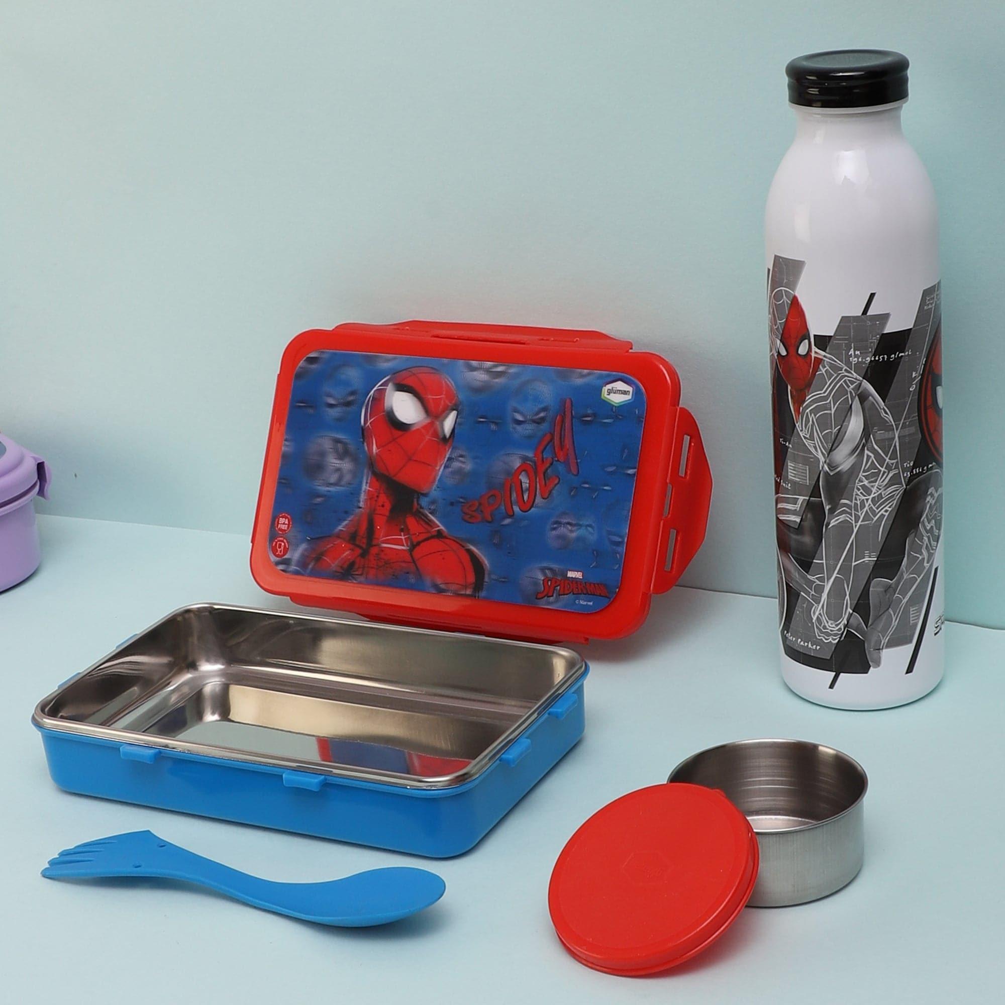 Buy Spider Saviour Lunch Box 700 ML With 600 ML Water Bottle - Two Piece Set Tiffins & Lunch Box from Vaaree