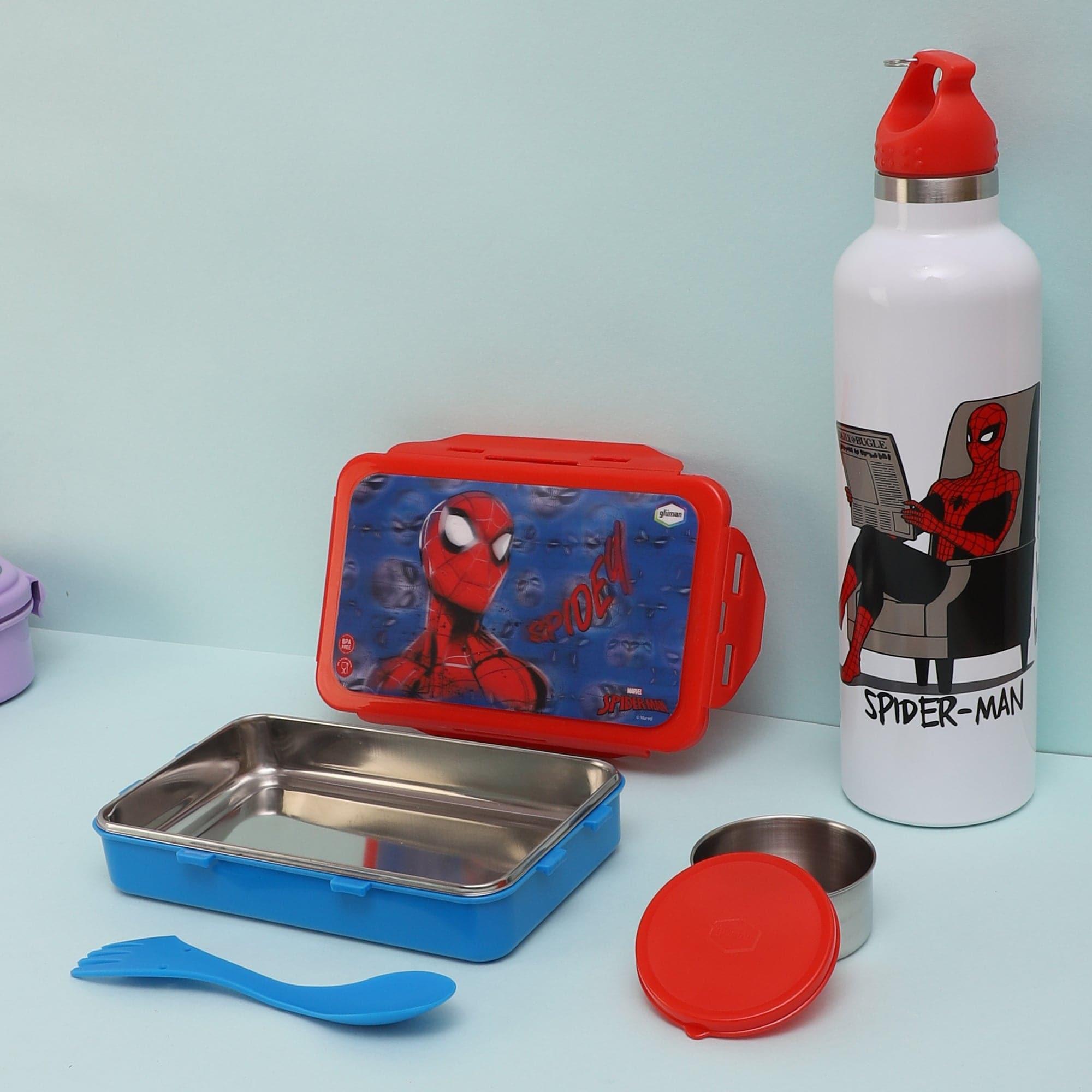 Buy Spidey Relax Lunch Box 700 ML With 600 ML Water Bottle - Two Piece Set Tiffins & Lunch Box from Vaaree