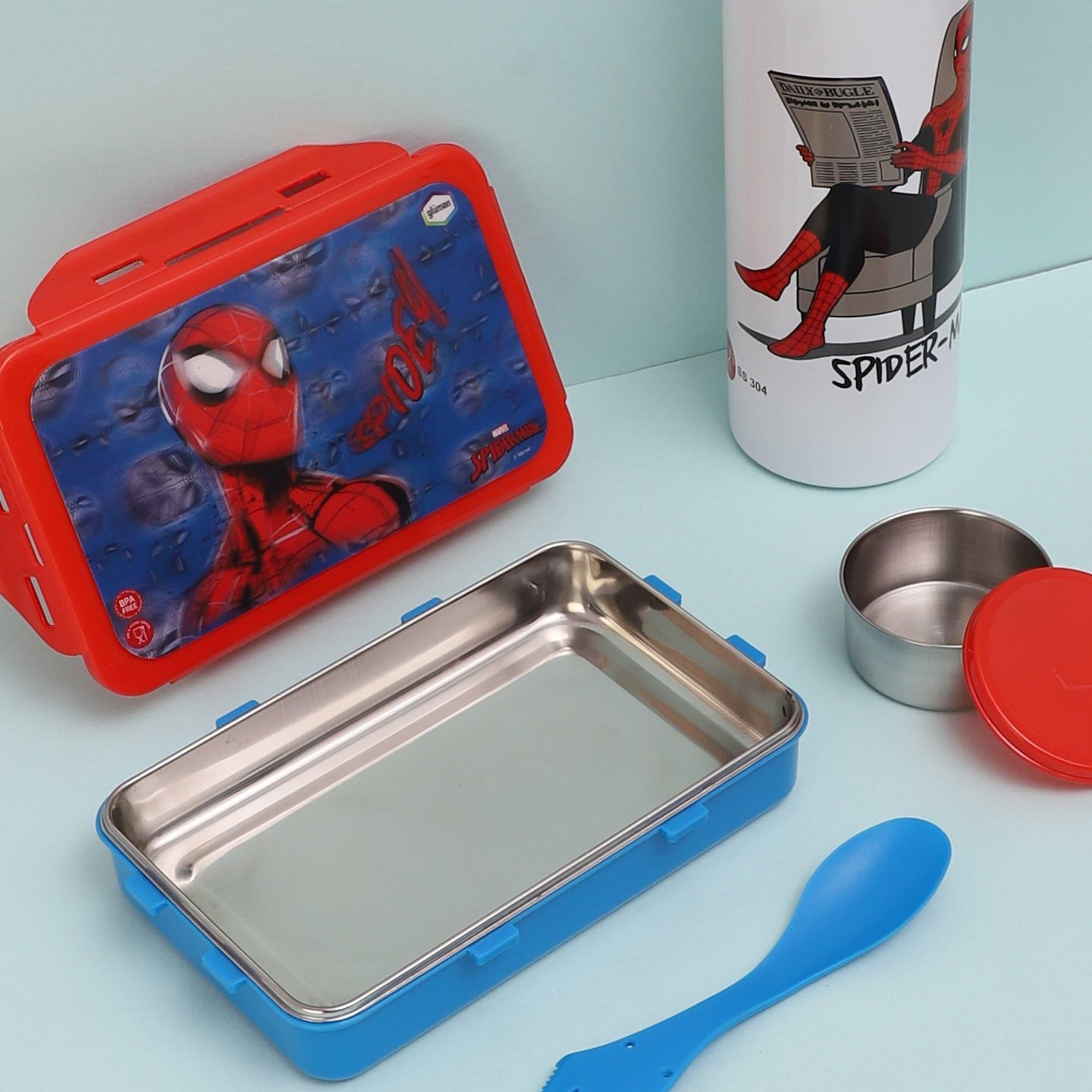 Buy Spidey Relax Lunch Box 700 ML With 600 ML Water Bottle - Two Piece Set Tiffins & Lunch Box from Vaaree