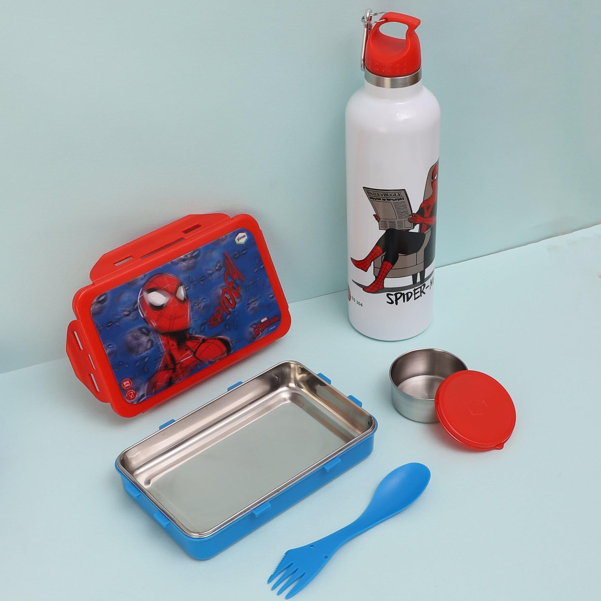 Buy Spidey Relax Lunch Box 700 ML With 600 ML Water Bottle - Two Piece Set Tiffins & Lunch Box from Vaaree