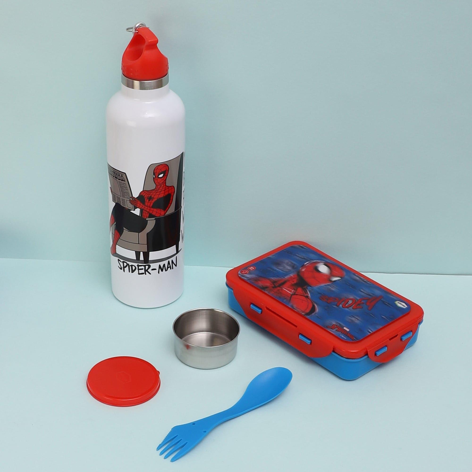 Buy Spidey Relax Lunch Box 700 ML With 600 ML Water Bottle - Two Piece Set Tiffins & Lunch Box from Vaaree