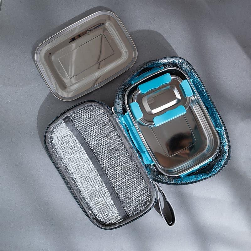 Buy Tasteo Pack Aqua Lunch Box With Insulated Pouch (950/200 ML) - Two Piece Set Tiffin Box & Storage Box from Vaaree