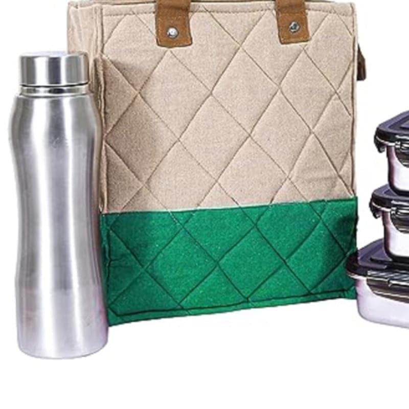 Tiffin Box & Storage Box - Tasty Nest Lunch Combo (Green) - Set Of Five