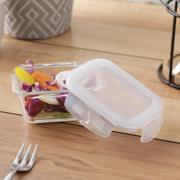 Tiffin Box & Storage Box - Timpo Rectangle Borosilicate Lunch Box - 160 ML