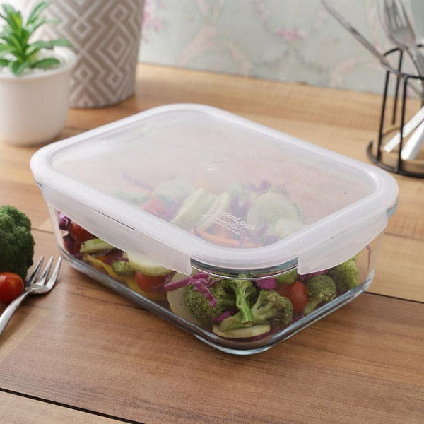 Tiffin Box & Storage Box - Timpo Rectangle Borosilicate Lunch Box - 2000 ML