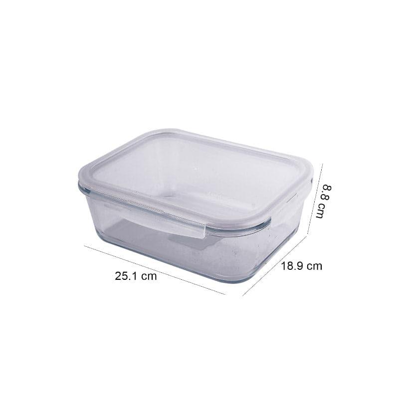 Tiffin Box & Storage Box - Timpo Rectangle Borosilicate Lunch Box - 2000 ML