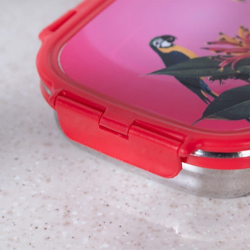 Buy Tropic Trove Pink Lunch Box (950/180 ML) - Two Piece Set Tiffin Box & Storage Box from Vaaree