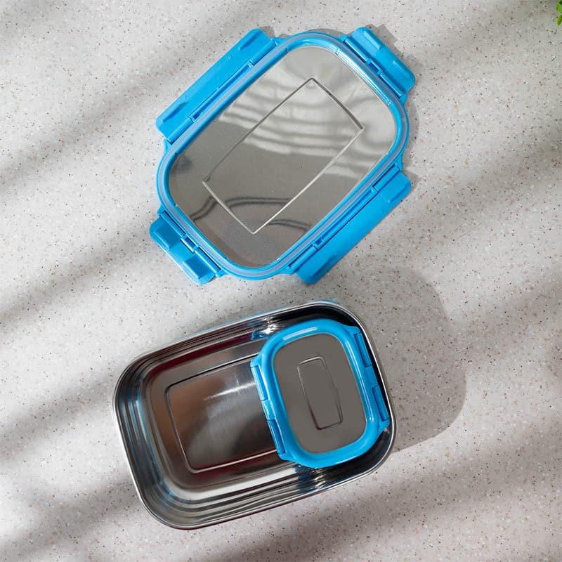 Buy Viora Blue Stainless Steel Lunch Box (950/180 ML) - Two Piece Set Tiffin Box & Storage Box from Vaaree