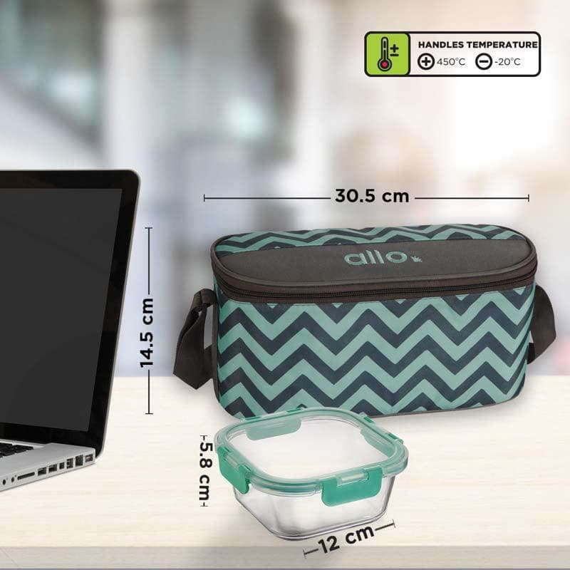 Tiffin Box - Jonas Lunchbox With Chevron Bag (390 ML) - Set Of Four