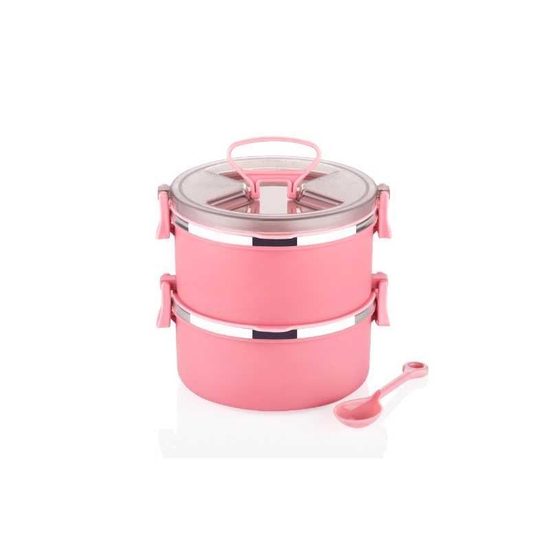 Tiffin Box - Pink Tummy Tote Lunch Box (500 ML) - Two Layer