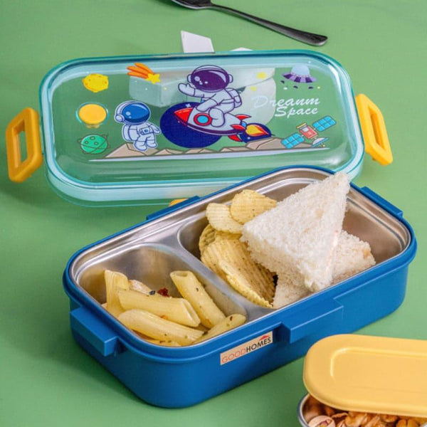 Tiffins & Lunch Box - Space Craft Kids Lunch Box With Container & Spoon - 700 ML