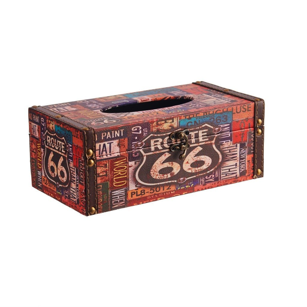 Buy Number Plate Route 66 Tissue Box Tissue Holder from Vaaree