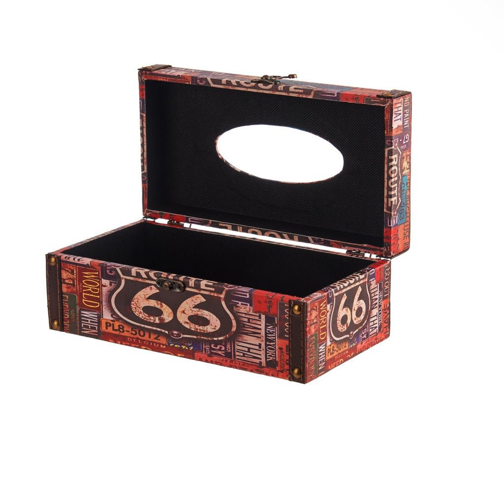 Buy Number Plate Route 66 Tissue Box Tissue Holder from Vaaree