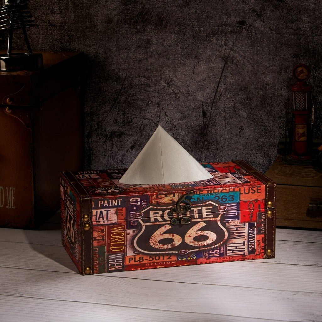 Buy Number Plate Route 66 Tissue Box Tissue Holder from Vaaree