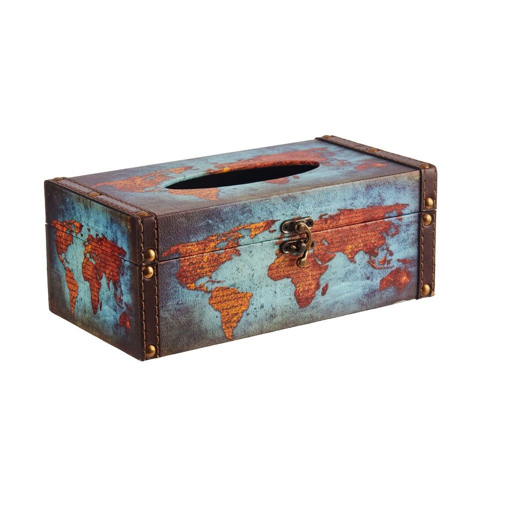 Buy World Map Tissue Box Tissue Holder from Vaaree