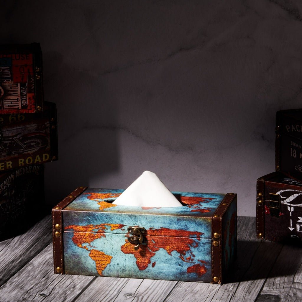 Buy World Map Tissue Box Tissue Holder from Vaaree