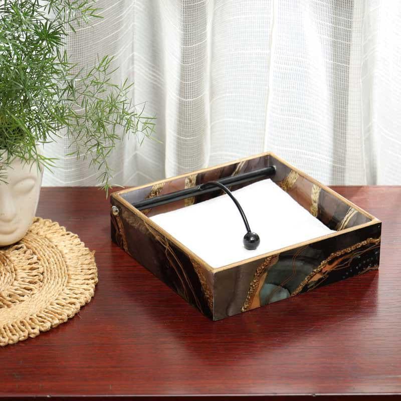 Buy Gold Sand Marble Napkin Holder Tissue Holder from Vaaree