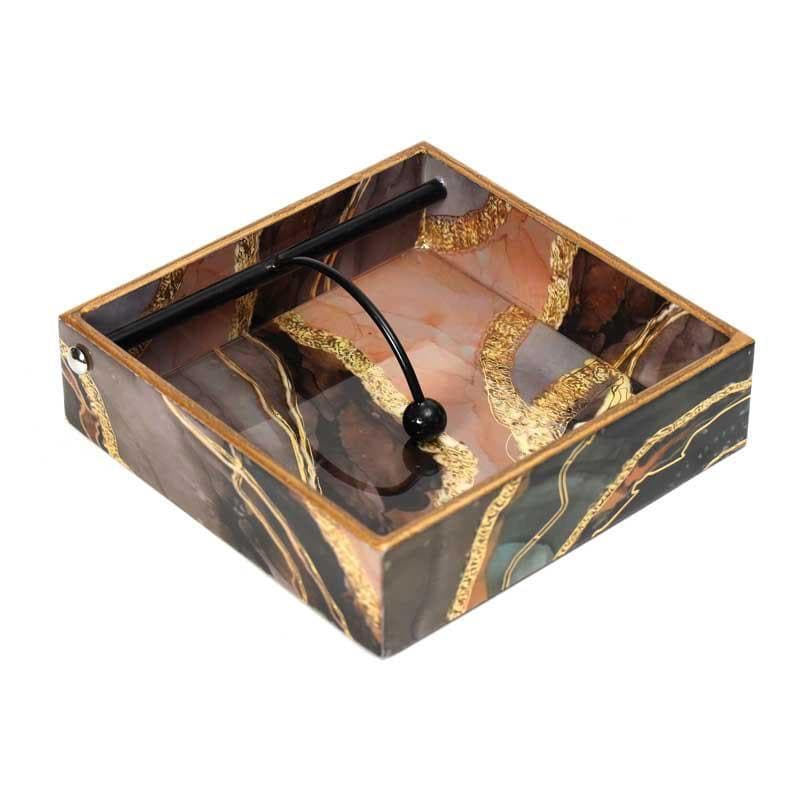 Buy Gold Sand Marble Napkin Holder Tissue Holder from Vaaree