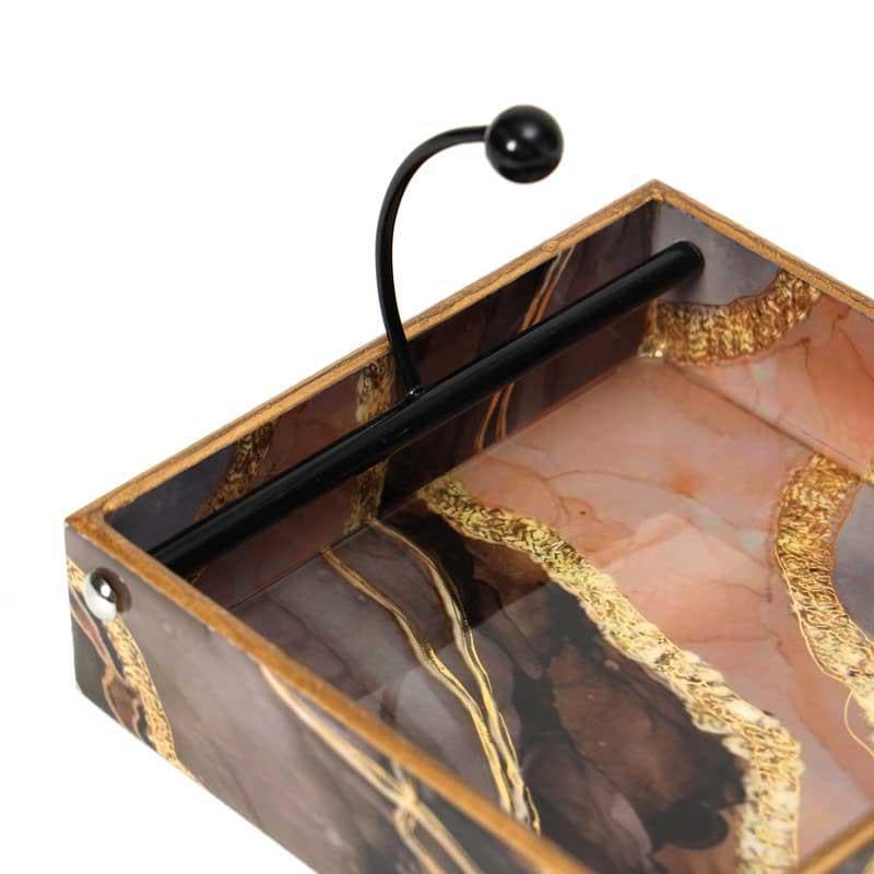 Buy Gold Sand Marble Napkin Holder Tissue Holder from Vaaree