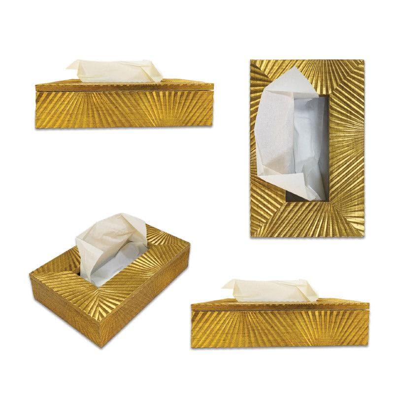 Tissue Holder - Stripe Stride Tissue Box - Amber