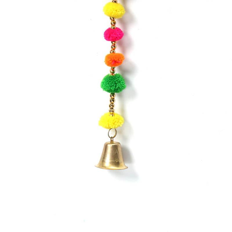 Torans - Pompom Toran (Multicolor) - Set Of Ten